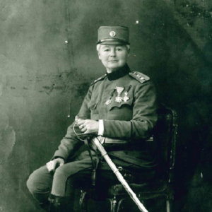 Flora Sandes in uniform.