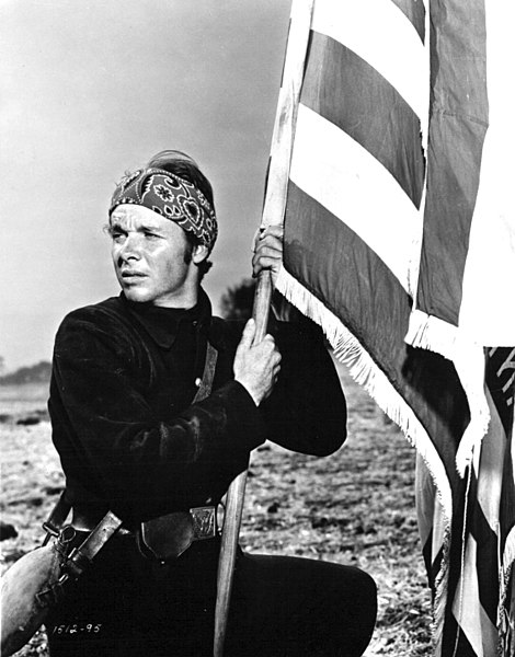 Publicity photo of Audie Murphy for film, Red Badge of Courage