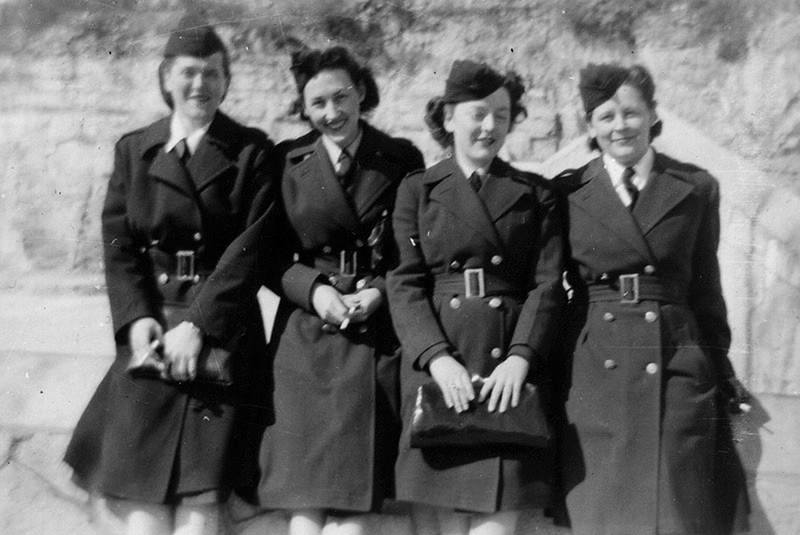 U.S. Army Nurse Corps nurses (from left) Mary Henehan, Ellen Ainsworth, Anne Graves and Doris Maxfield were photographed in New York City in April 1943.