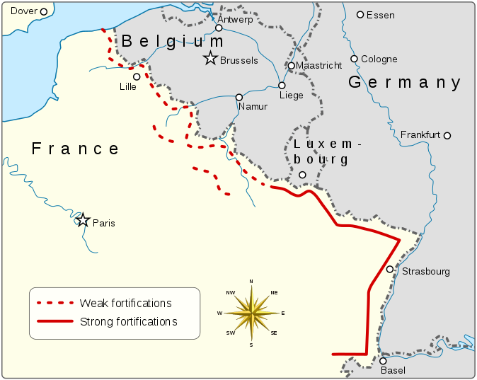 Maginot Line in France. Graphic by Goran tek-en via Wikipedia.