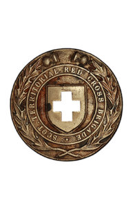 The Early Scottish Territorial Red Cross Brigade Badge. Red Cross Medals & Awards.