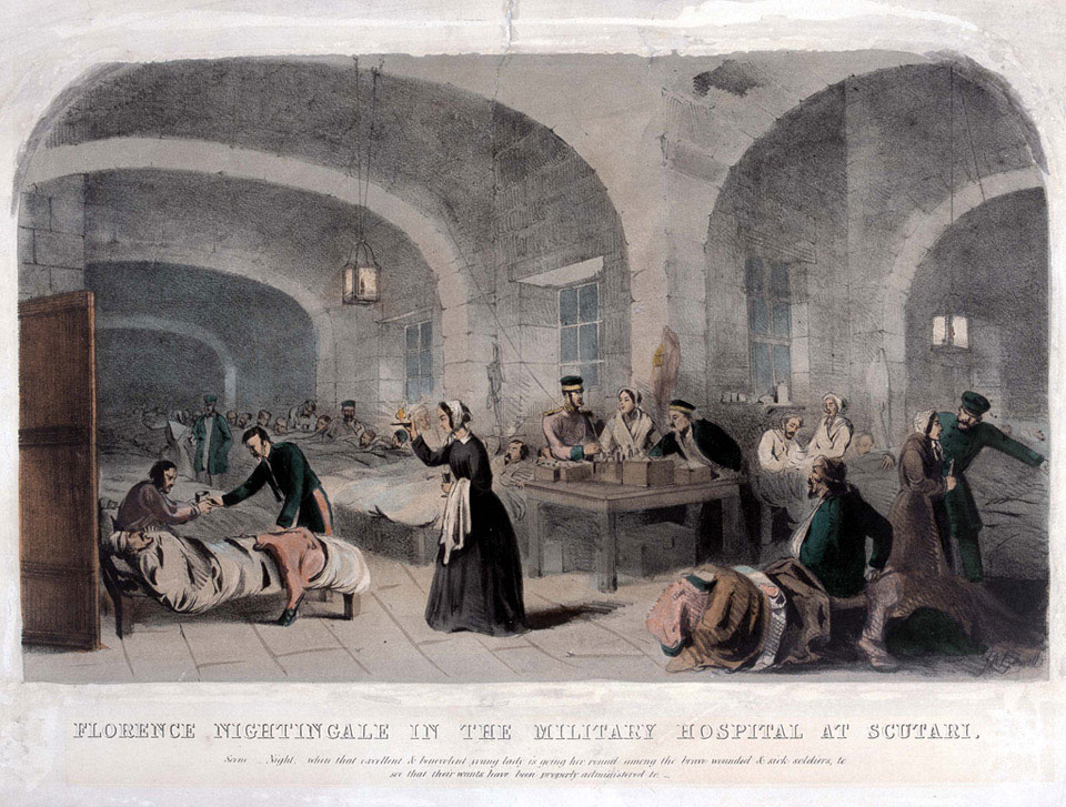 Florence Nightingale in the Military Hospital at Scutari', 1855
