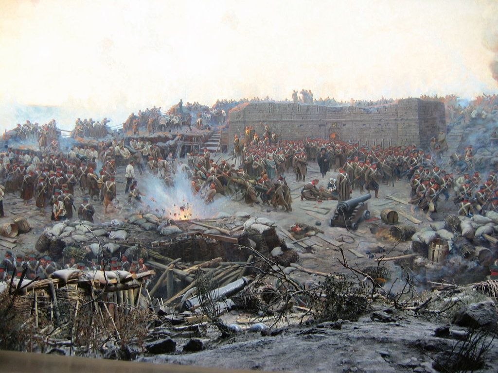 Detail of Franz Roubaud's panoramic painting The Siege of Sevastopol (1904).