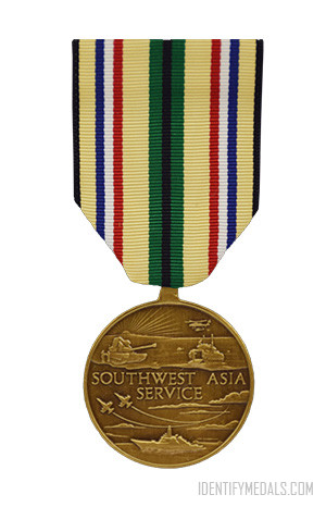 Médaille américaine SOUTHWEST ASIA VIETNAM N°1 american medal 6.1/O 