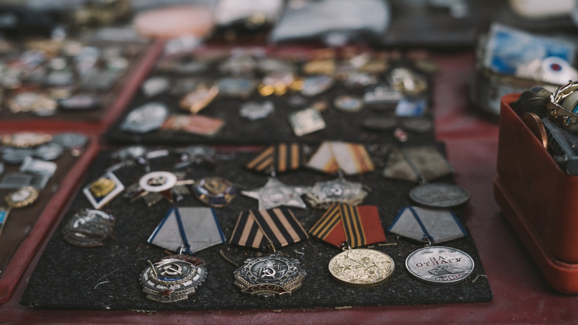 Display Case Wall Frame Cabinet for Military Medals, Pins, Patches