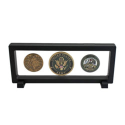 Military medals display box for three medals