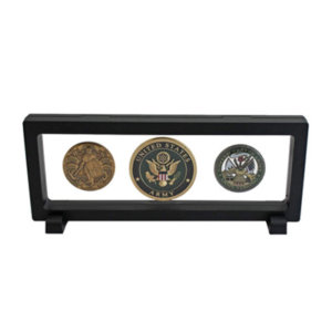 Military medals display box for three medals