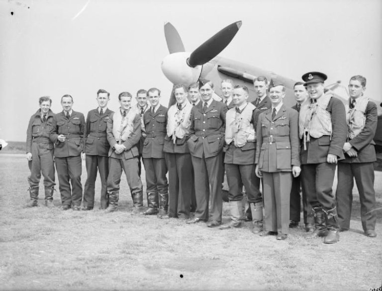 452 Squadron, 1941. Finucane is fourth from left.