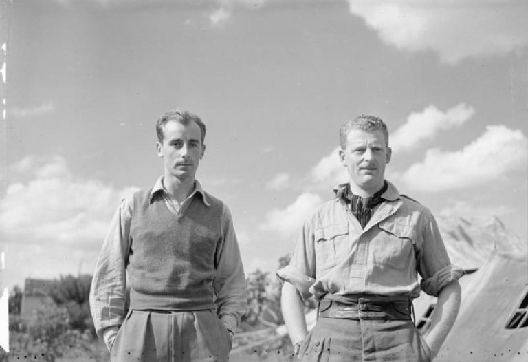 Duke (left) during WWII