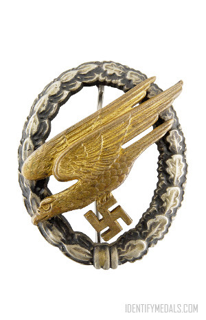 Nazi Germany WW2 Luftwaffe Badges: The Luftwaffe Parachutist Badge