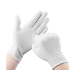 Cotton Gloves, 30 Pcs White
