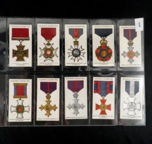 War Decorations and Medals Cigarette Cards by John Player 1