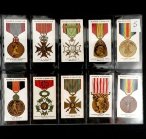War Decorations and Medals Cigarette Cards by John Player 5