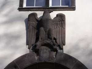 The eagle above the entry to the Robert-Piloty building in Darmstadt University of Technology.