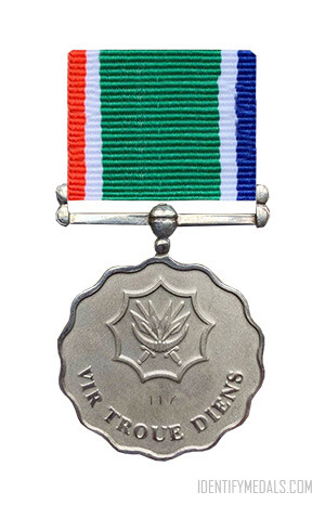 The Medalje vir Troue Diens Medal for Loyal Service - South Africa
