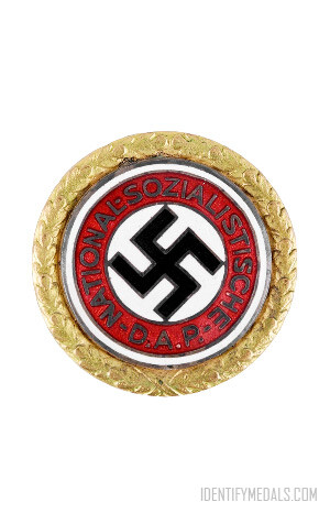 The NSDAP Golden Party Badge - Third Reich / Nazi Germany Badges