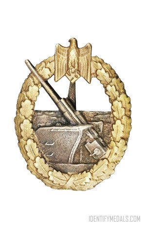 The Naval Artillery War Badge - German Medals & Awards WW2