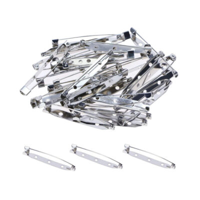 Medal Brooch Bars in Silver, 30 Pcs