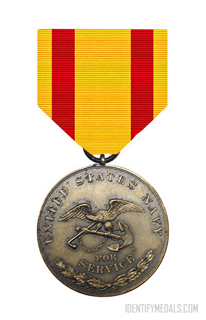 The U.S. Navy Spanish Campaign Medal - First ribbon.