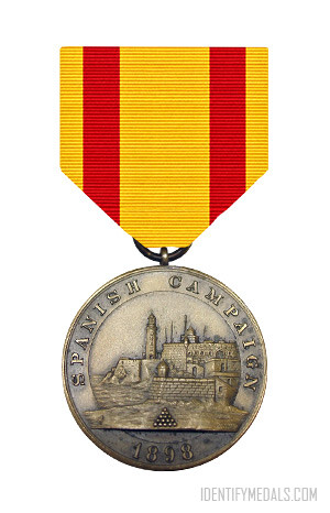 The U.S. Navy Spanish Campaign Medal - First ribbon