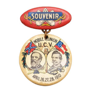 A 1917 United Confederate Veterans Reunion Washington DC souvenir badge.